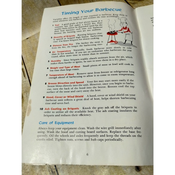 Vtg How to Cook Outdoors Cookbook Garden Mark 1961 Grilling Barbecue  (bb10) - Picture 4 of 10